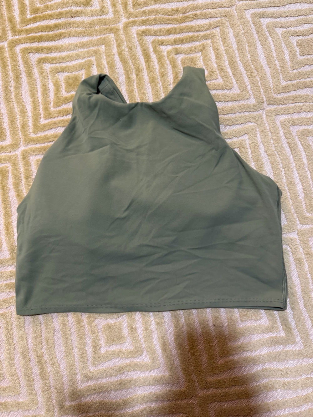 Athleta Olive Green High-Neck Tank Crop